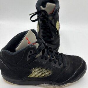 Nike Air Jordan Retro V 5 Black Metallic Silver 440889-003 Size 3Y